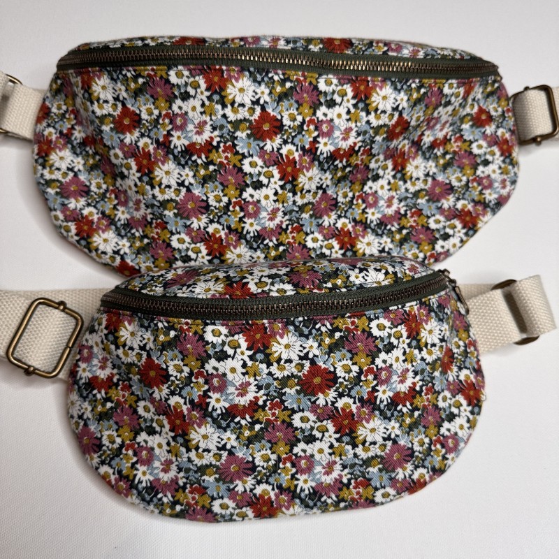 sac banane en Liberty Fabrics Libby flowers ( tissu lantana)